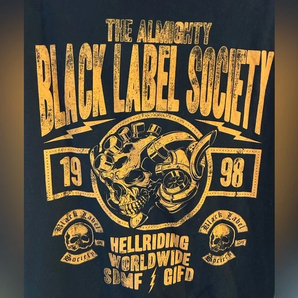 Upcycled, one of a kind, BLACK LABEL SOCIETY Music T Shirt - Picture 3 of 5